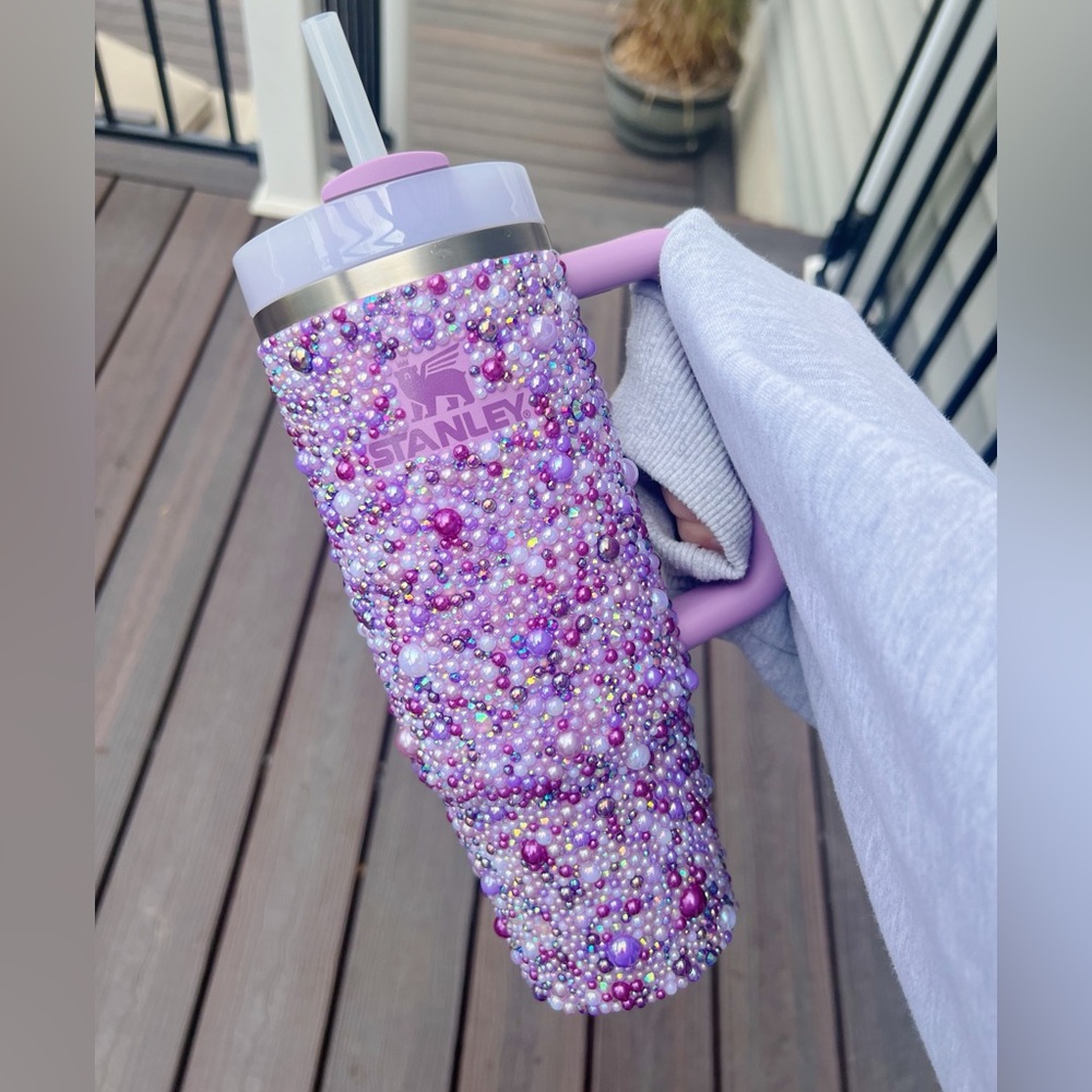 PURPLE PEARL Bedazzled Bling 30oz Stanley - Picture 2 of 3